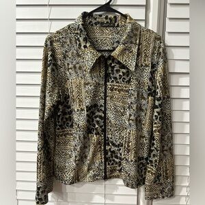 Authentic Jaipur Women's Patterned Jacket - Black, Brown, Cream 🖤🤎